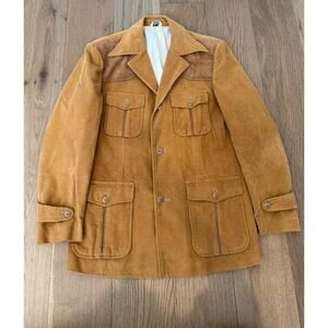 Vintage Anderson Little Corduroy Suit Western Tan 36 Hunting Sporting Coat